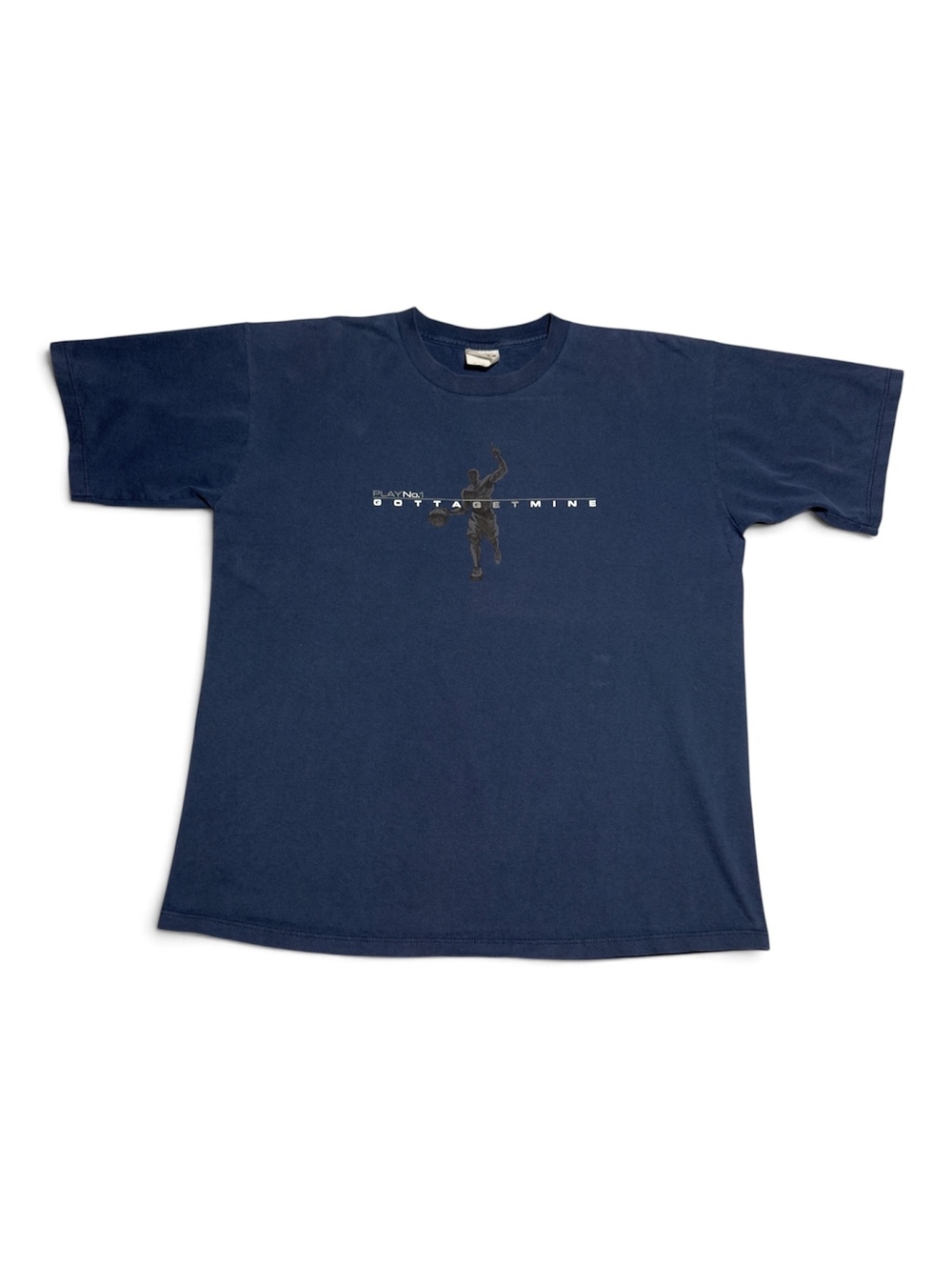 Vintage AND1 Basketball Navy Blue Graphic T-Shirt Cotton Size Large